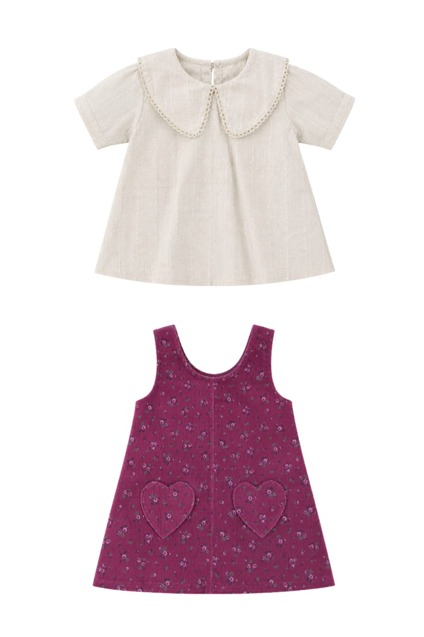 Berry Bloom Pinafore Set