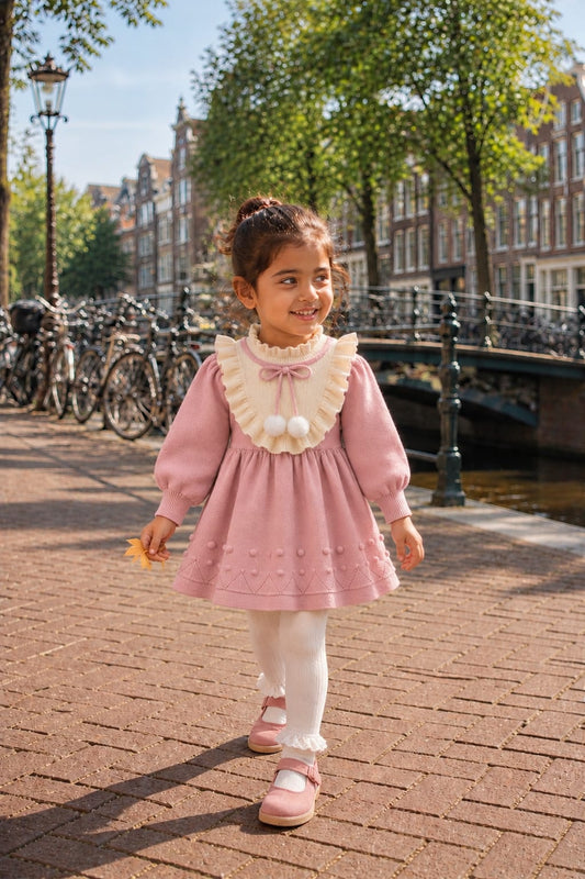 Blush Ruffle Knit Dress