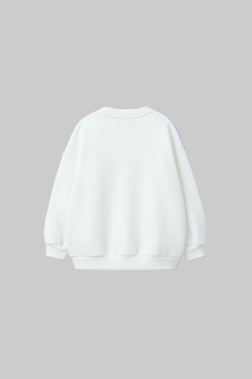 White sweatshirt on a white background