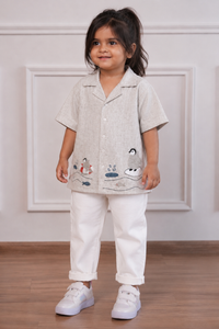Little linen Penguin Shirt